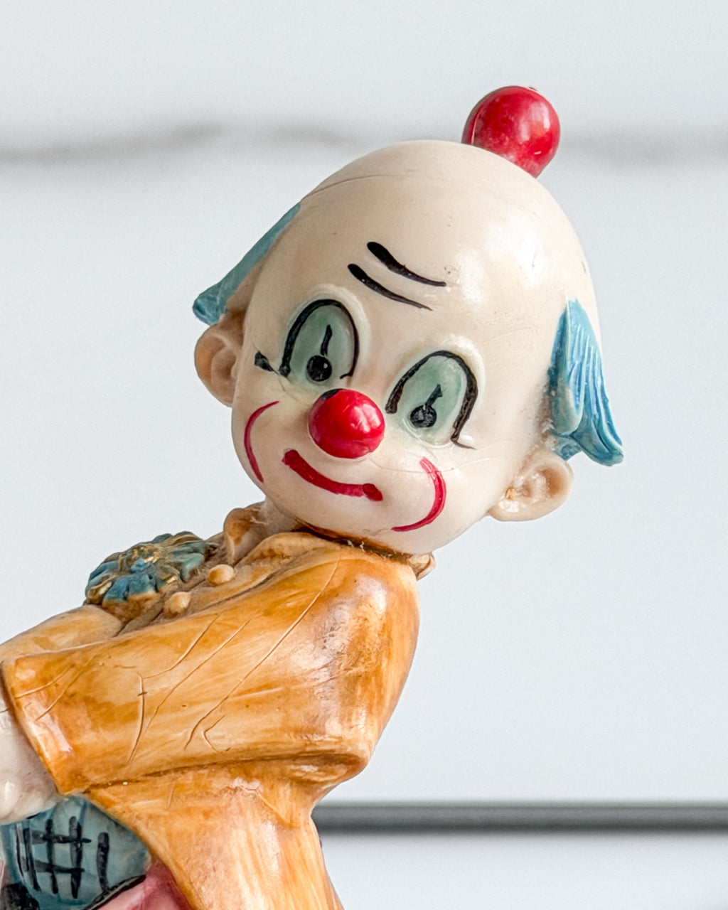 Vintage Fontanini Made in Italy Clown & Donkey Figurine –Hand Painted 3.5”