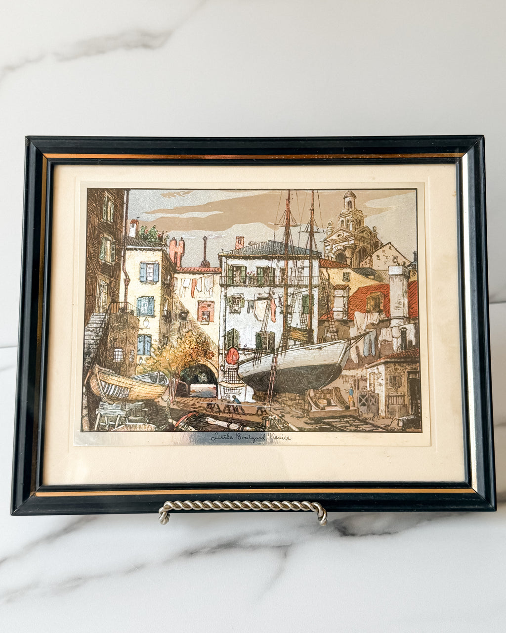 Little Boatyard, Venice Italy, Framed Picture