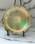 Gorham Heritage Silver Round Scrolled Edge Plater Serving Tray