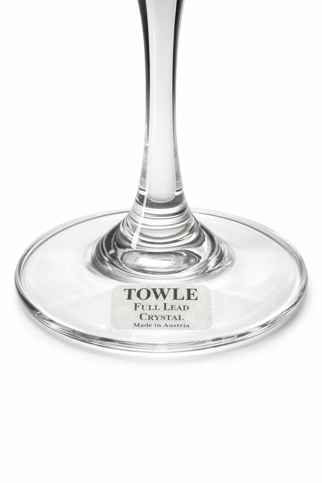 Towle Full Lead Crystal Wine Glasses Made in Austria, Elegant Stemware Pair
