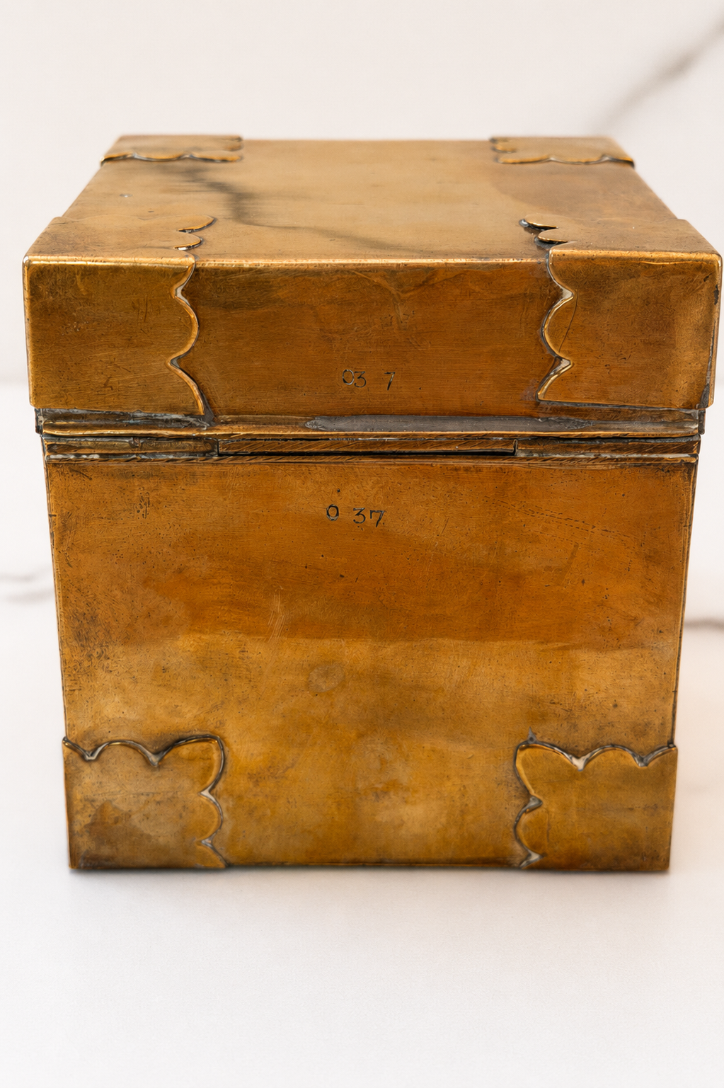 Vintage Brass Hinged Trinket Box