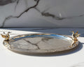 Vintage Silverplate Oval Serving Tray with Duck Handles