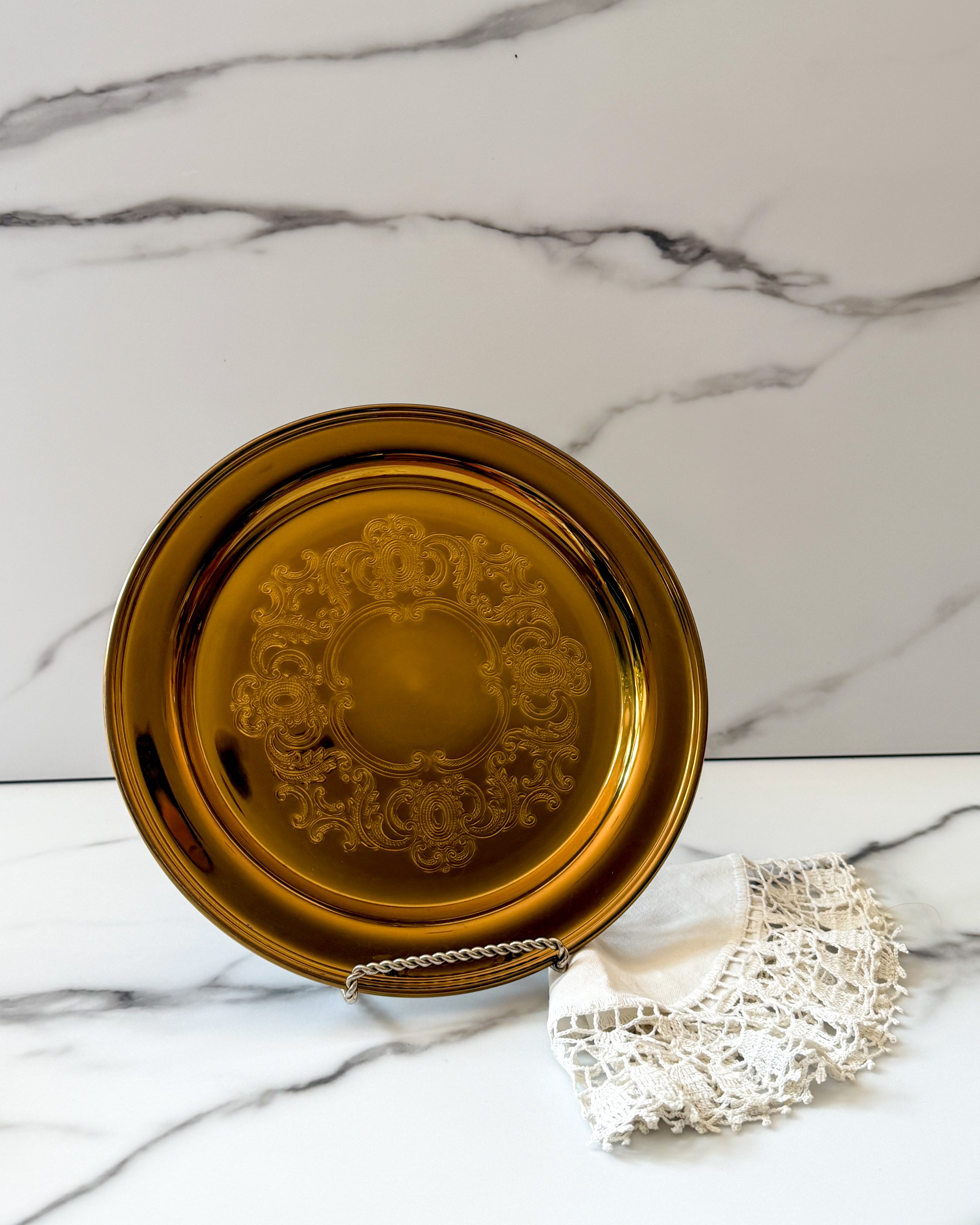 Baldwin Brass Etched Tray