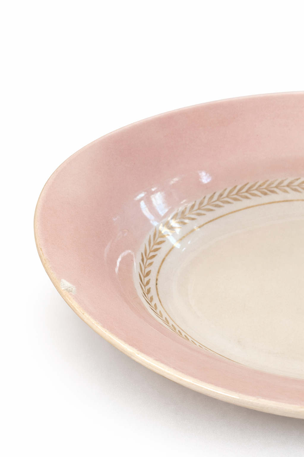 Vintage Candlelight Limoges Style Pink & Gold Oval China Set – 22K Gold Trim Made in USA