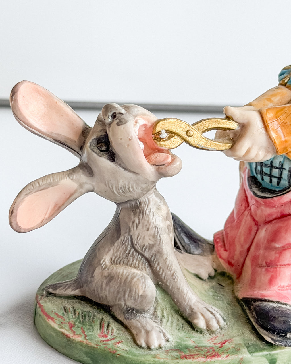 Vintage Fontanini Made in Italy Clown & Donkey Figurine –Hand Painted 3.5”