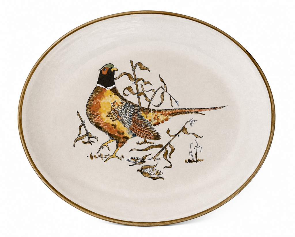 Vintage Louisville Stoneware Pheasant Platter