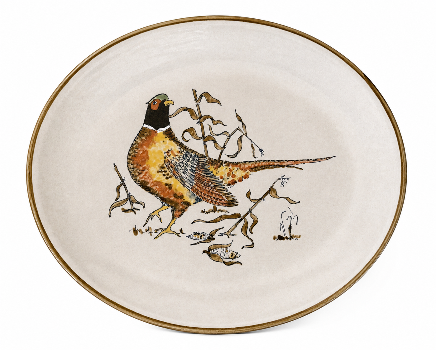 Vintage Louisville Stoneware Pheasant Platter
