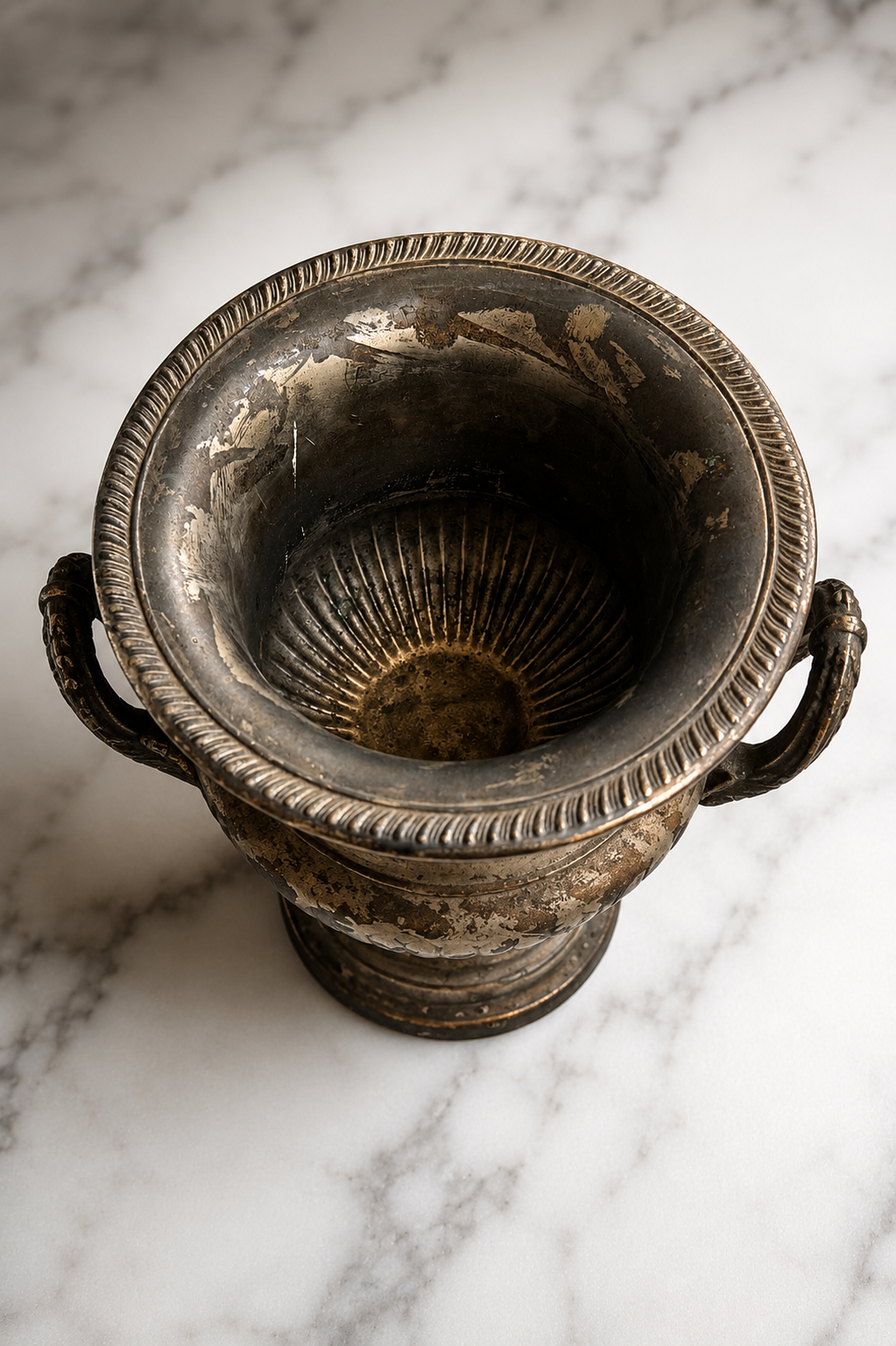Vintage Haus of Bird Silver-Plated Wine Cooler Urn Champagne Bucket Double Handle Pedestal 10”