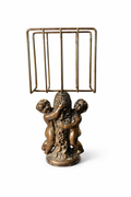 Vintage Cherub Letter Holder Aged Brass Finish