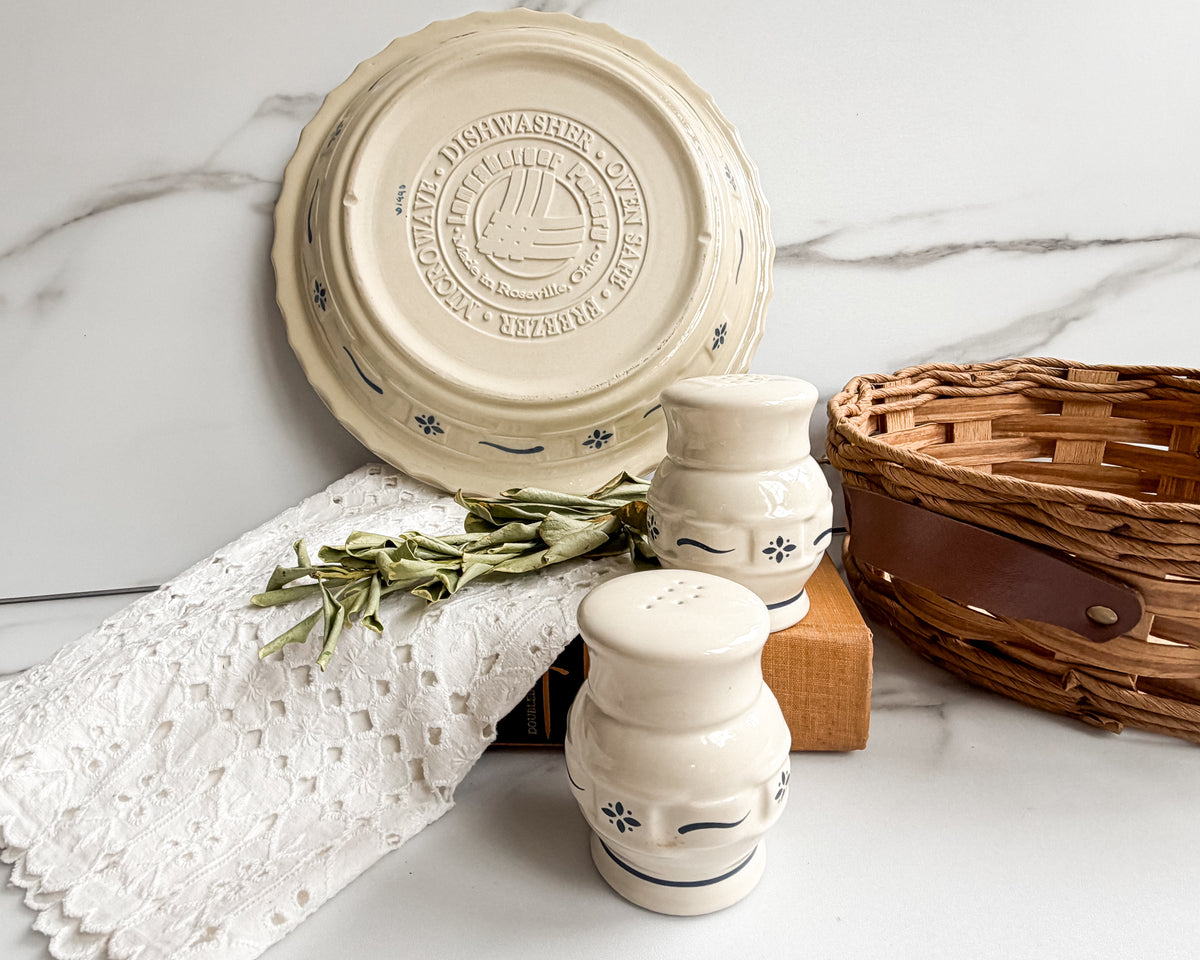 Longerberger salt and pepper shakers