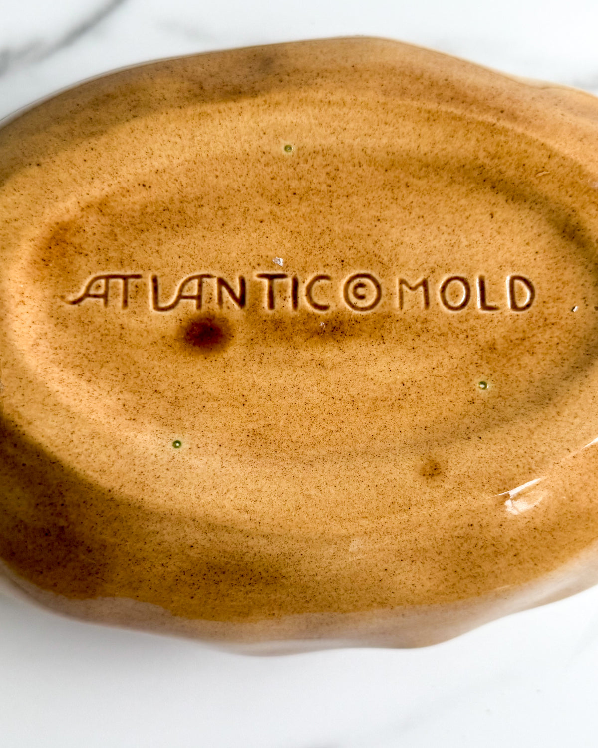 Vintage Atlantic Mold Potato Casserole Dish Ceramic Serving Bowl 1970s Kitchenware