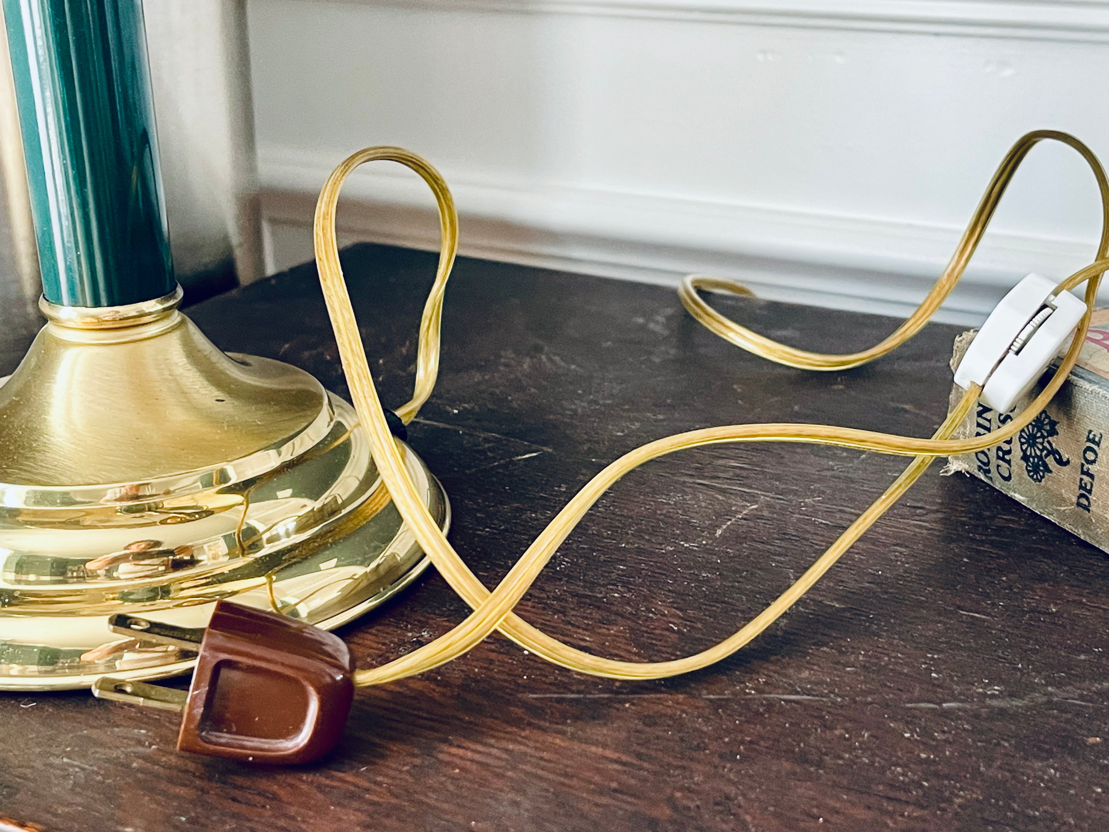 Vintage Brass Bouillotte Table Lamp