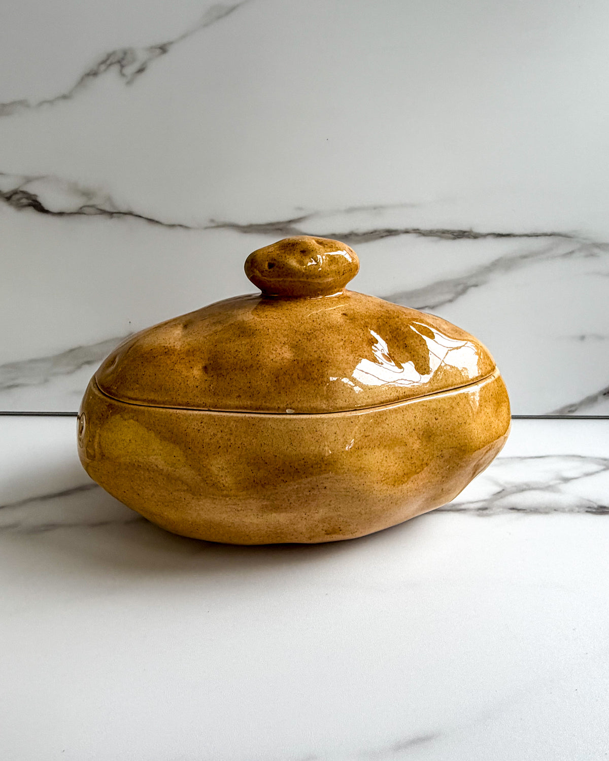 Vintage Atlantic Mold Potato Casserole Dish Ceramic Serving Bowl 1970s Kitchenware