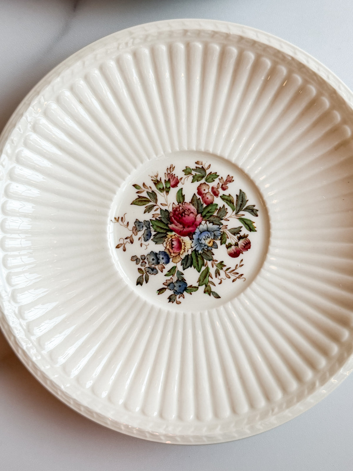 Vintage Wedgwood Conway A.K. 8384 Edme Floral Dessert Plate England set of 2