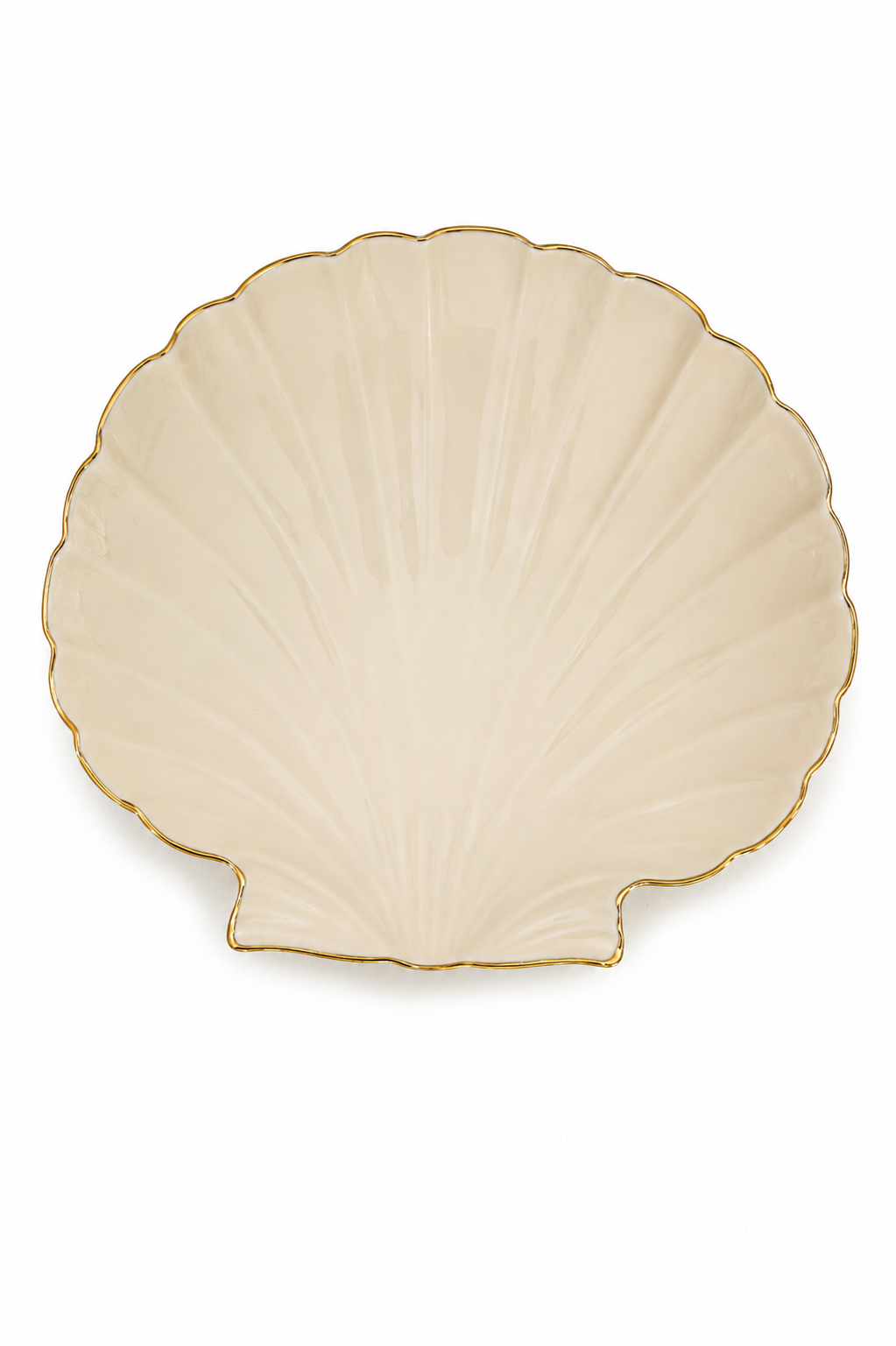 Vintage Lenox Ivory & Gold Shell Dish