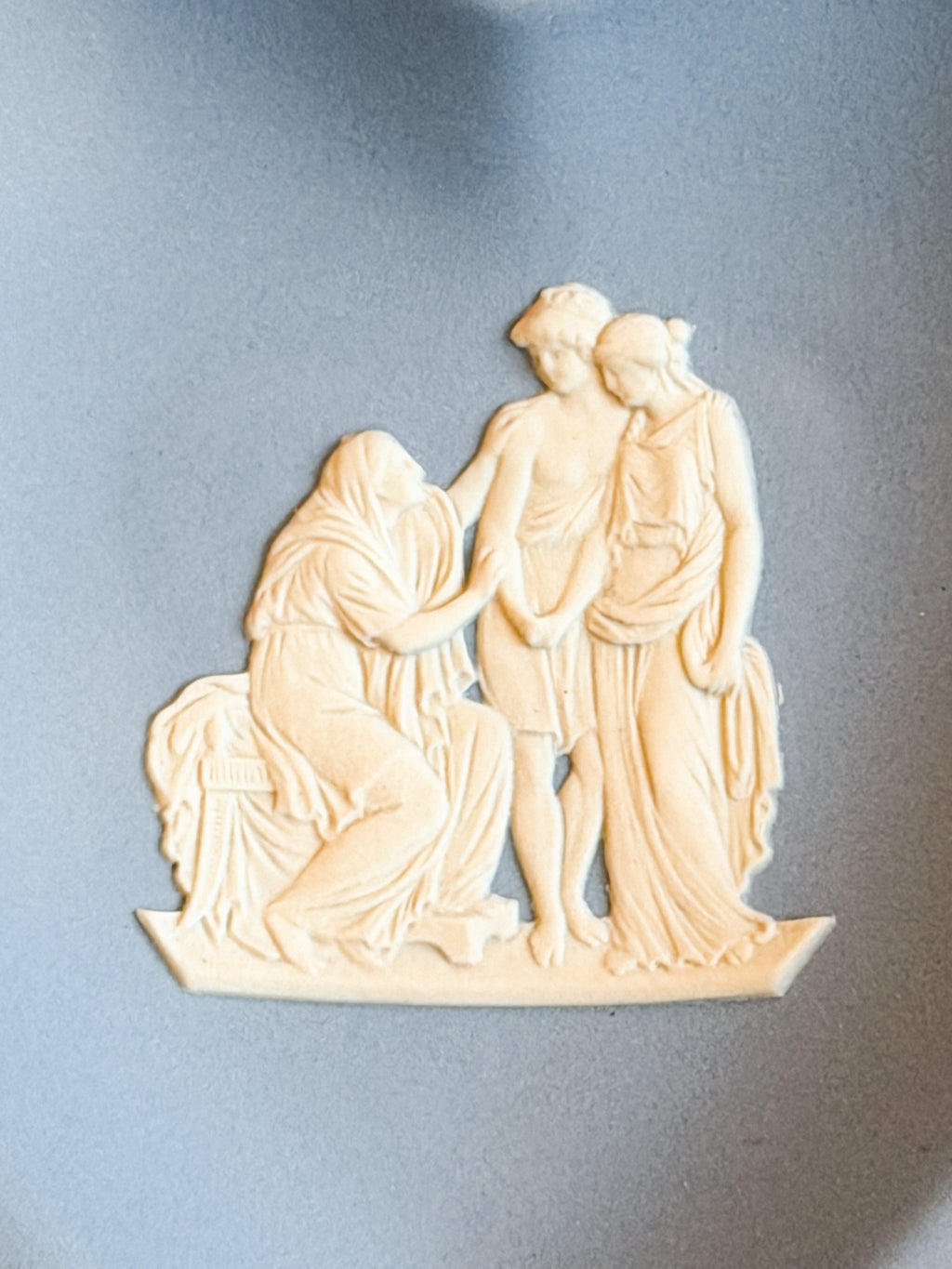 Vintage Wedgwood Blue Jasperware Heart Trinket Dish Classical Lovers Made in England