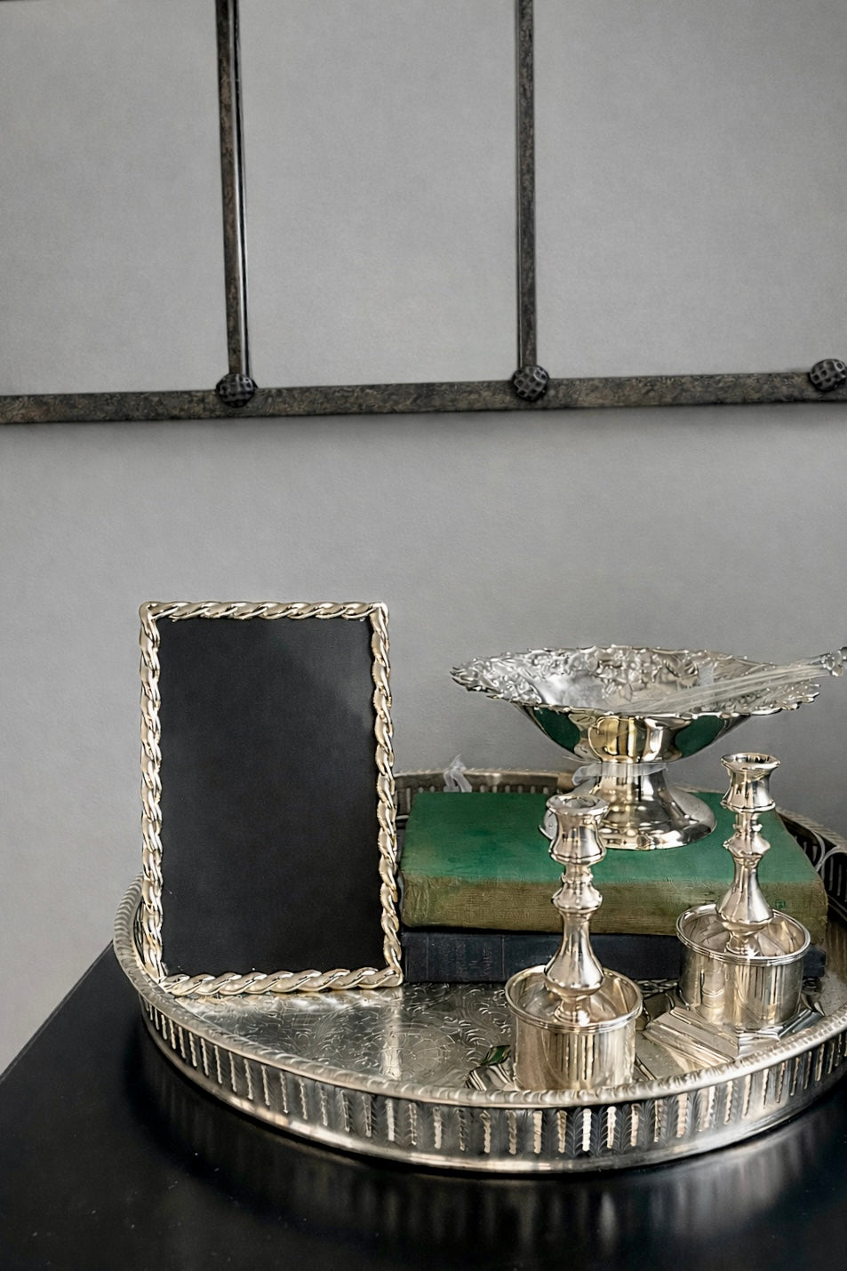 Vintage Rope-Edge Silver Picture Frame