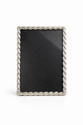 Vintage Rope-Edge Silver Picture Frame