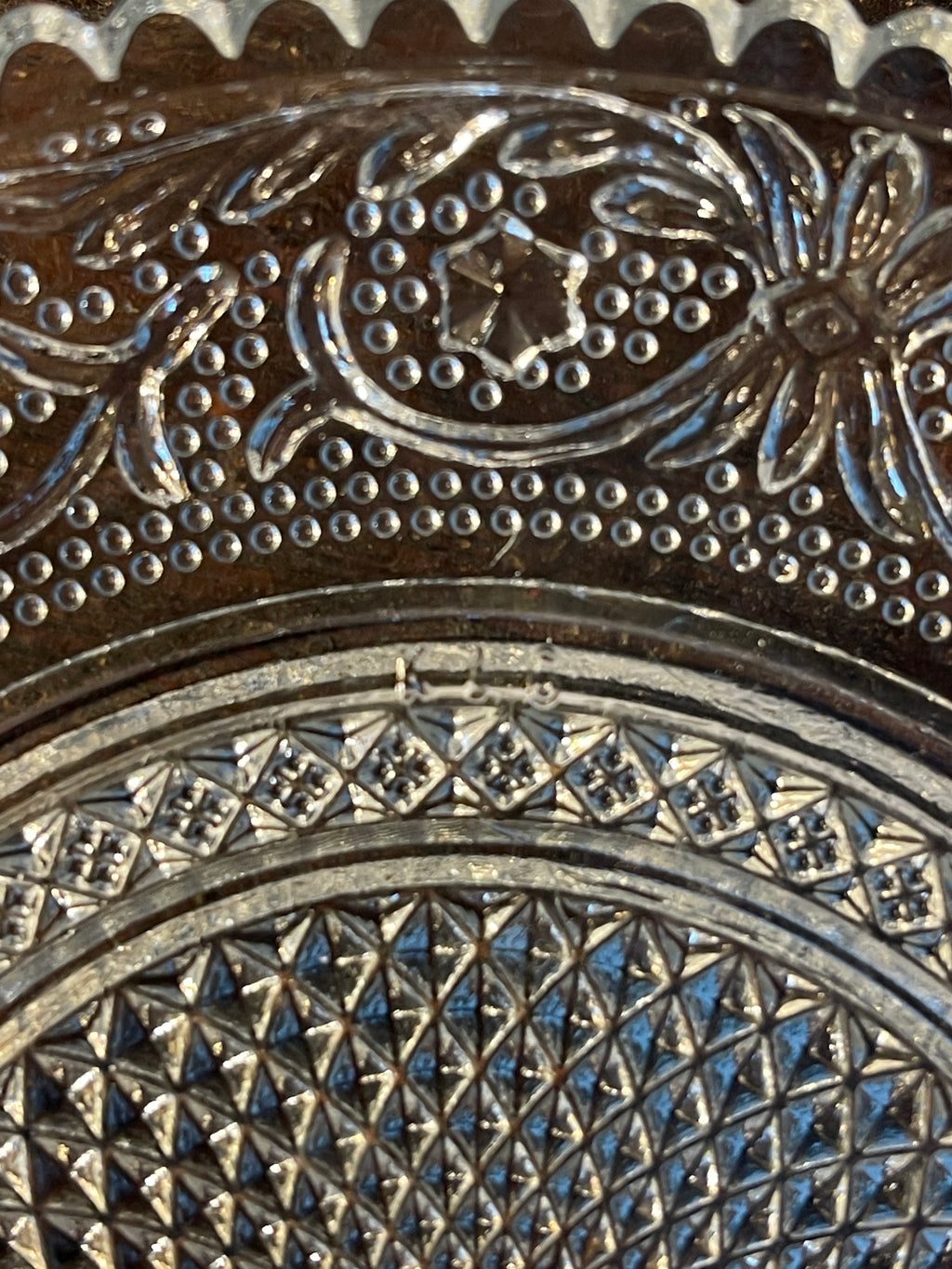 Vintage Pressed Glass Tray – Made in Malaysia