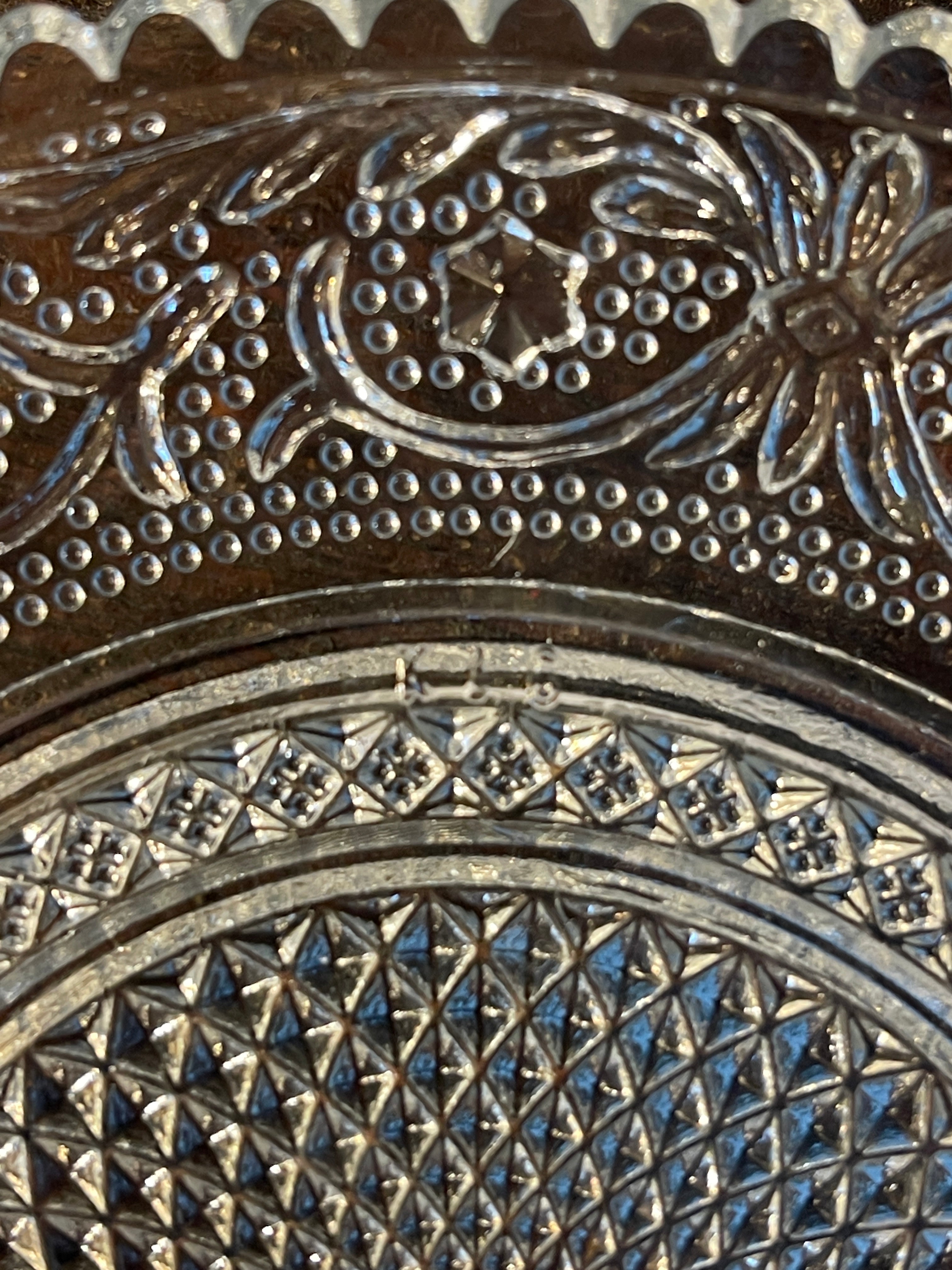 Vintage Pressed Glass Tray – Made in Malaysia