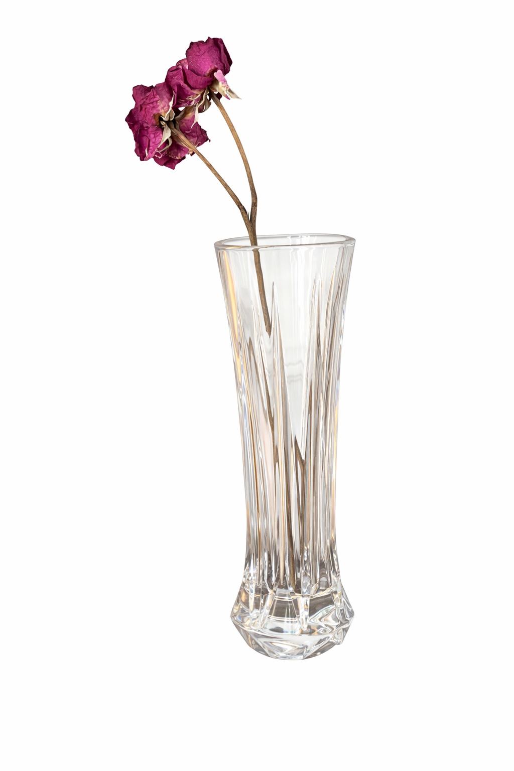 Vintage Cut Crystal Bud Vase – 8.25”