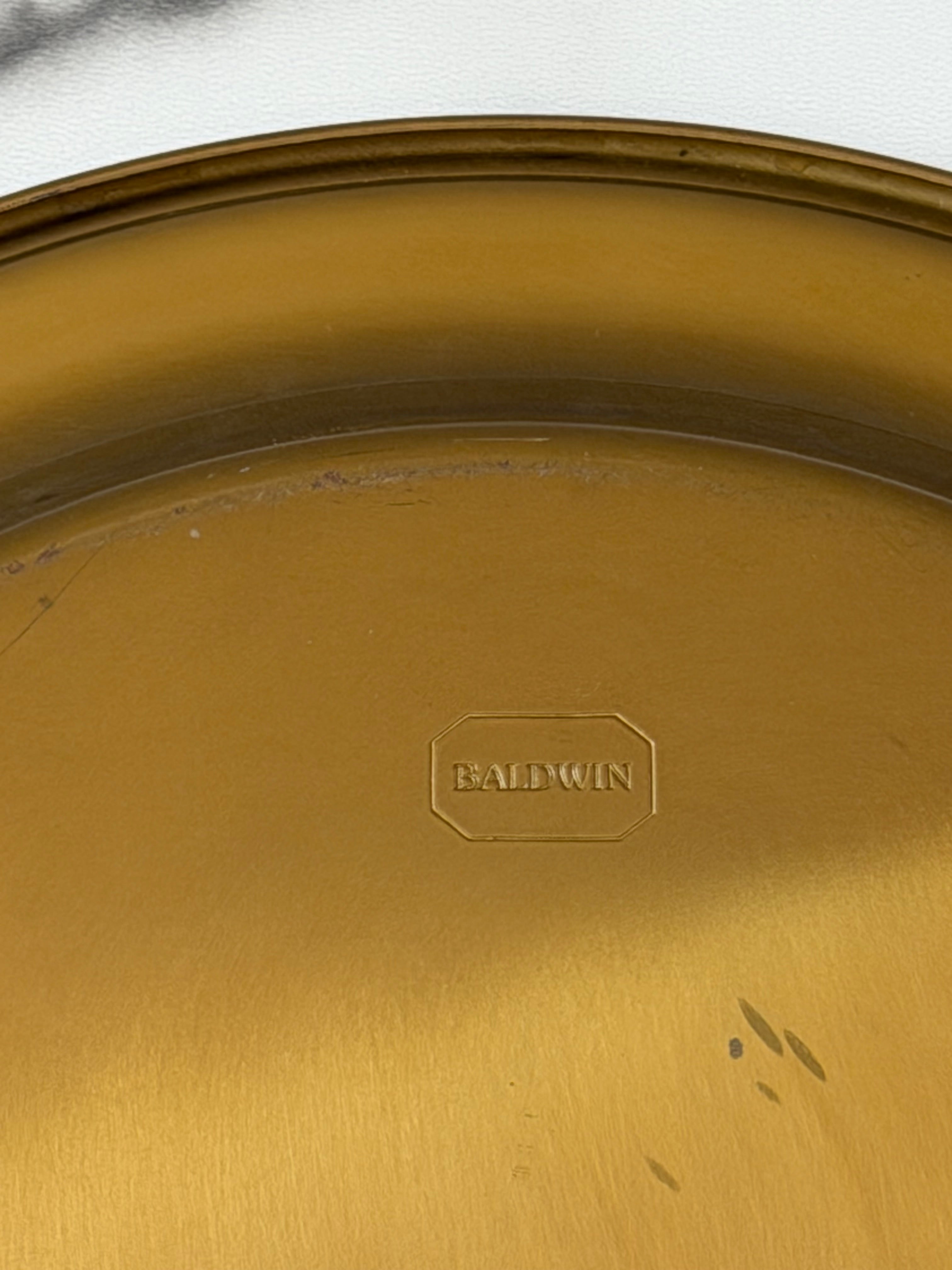 Baldwin Brass Etched Tray