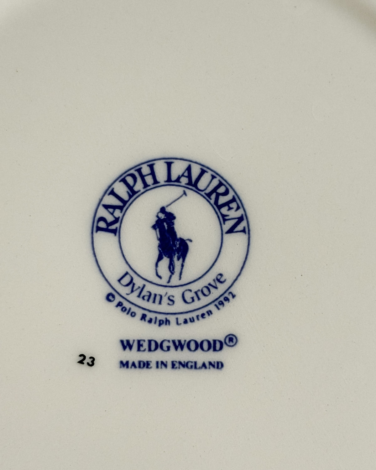 Ralph Lauren Dylan’s Grove Wedgwood 8” Plate Patriotic Floral Made in England
