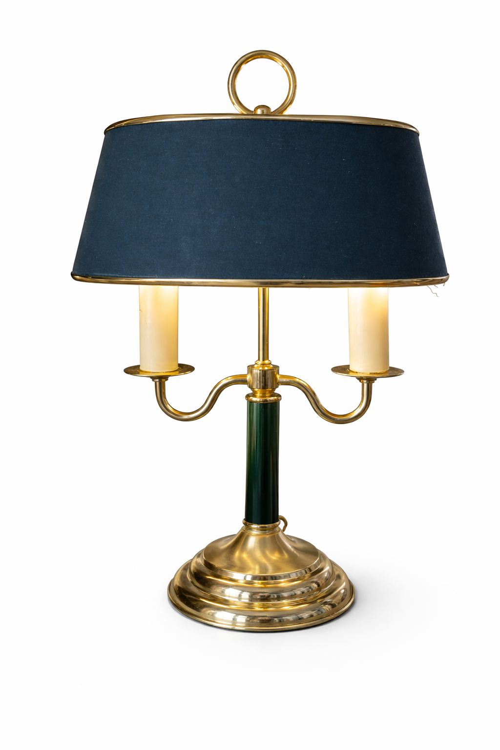 Vintage Brass Bouillotte Table Lamp