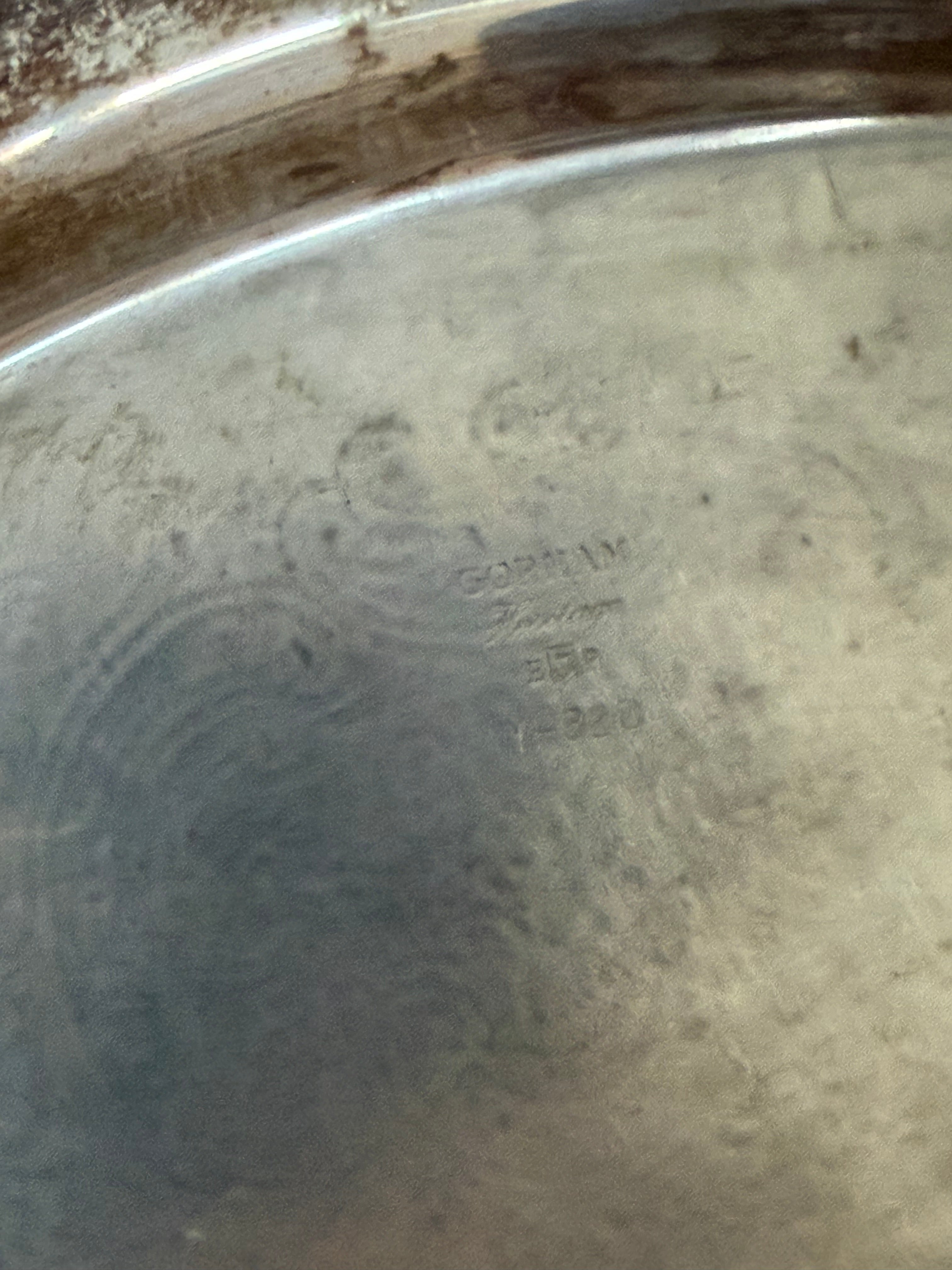 Gorham Heritage Silver Round Scrolled Edge Plater Serving Tray