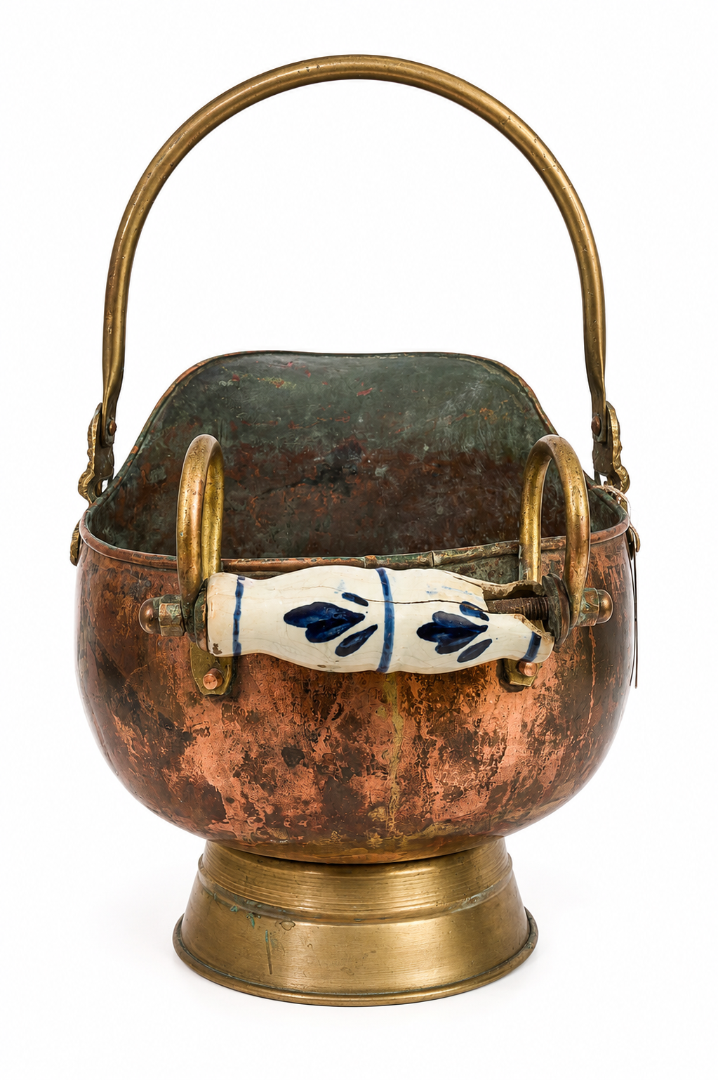 Copper & Brass Coal Scuttle Cashepot