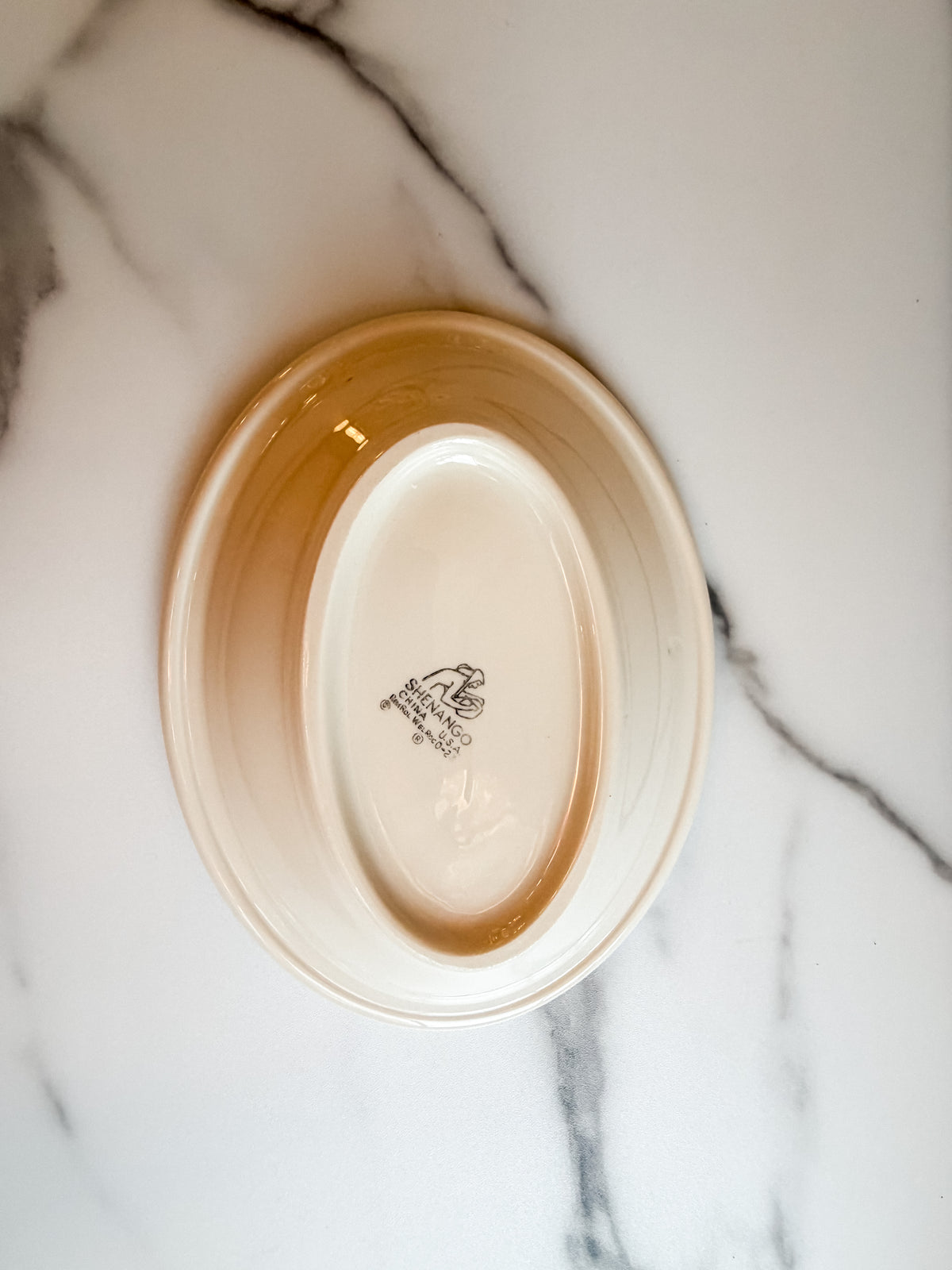 Vintage Shenango China Oval Serving Dish Ivory Restaurant Ware