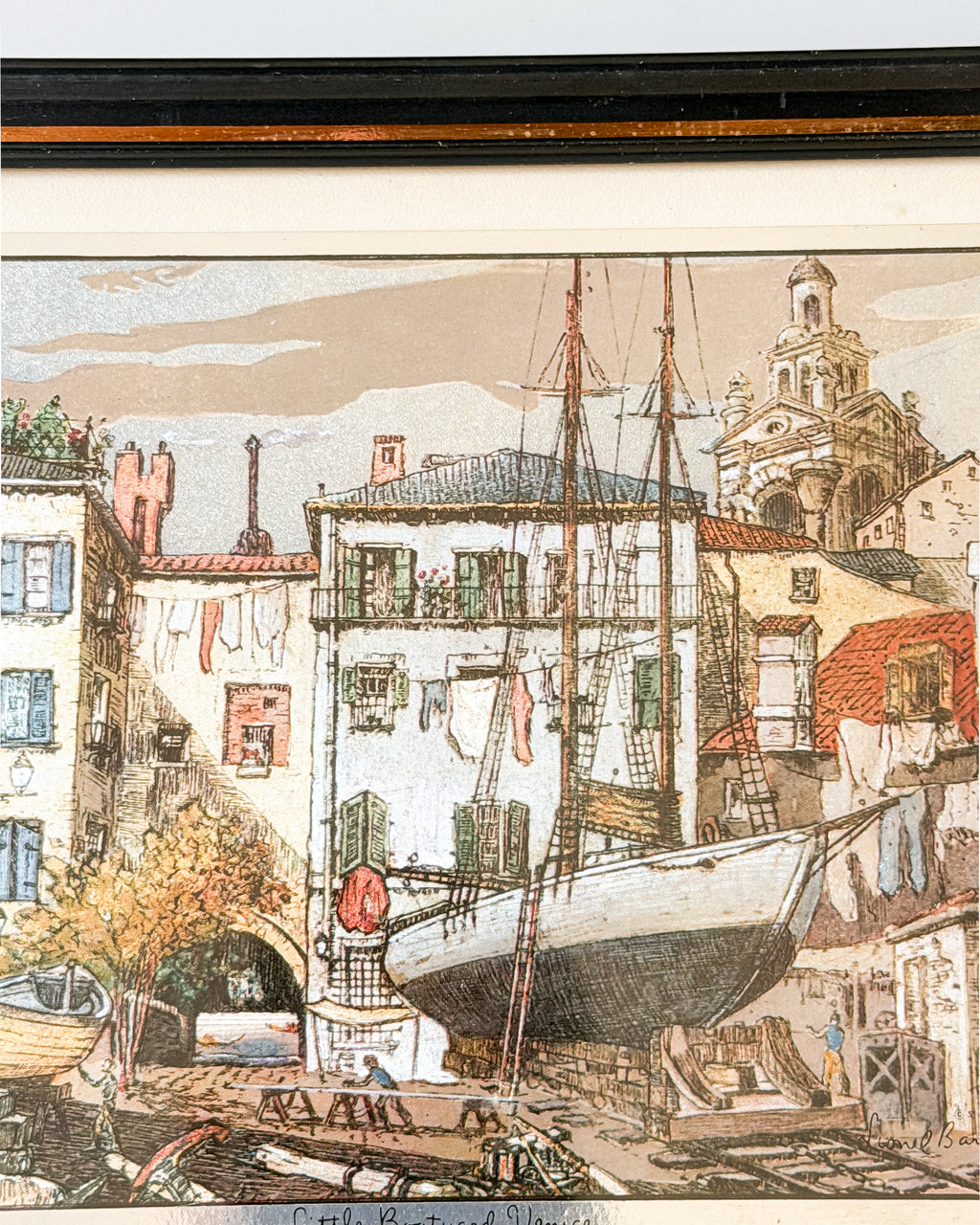 Little Boatyard, Venice Italy, Framed Picture