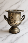 Vintage Haus of Bird Silver-Plated Wine Cooler Urn Champagne Bucket Double Handle Pedestal 10”