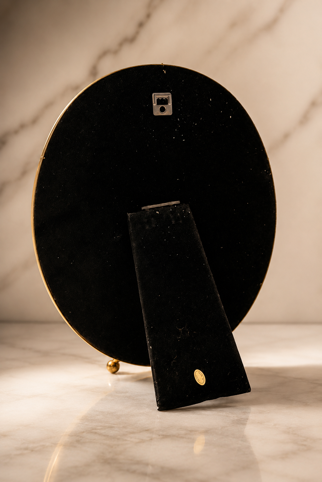 Vintage Solid Brass Oval Picture Frame 8” x 10”