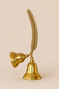 Vintage Brass Feather Handle Bell