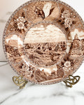 Vintage Johnson Brothers Grand Canyon Zion Bryce National Parks Souvenir Plate Brown Transferware England