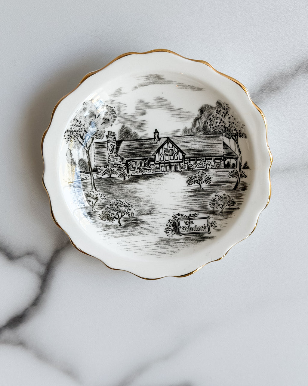 Vintage Roslyn Fine Bone China Win Schuler’s Restaurant Souvenir Dish England