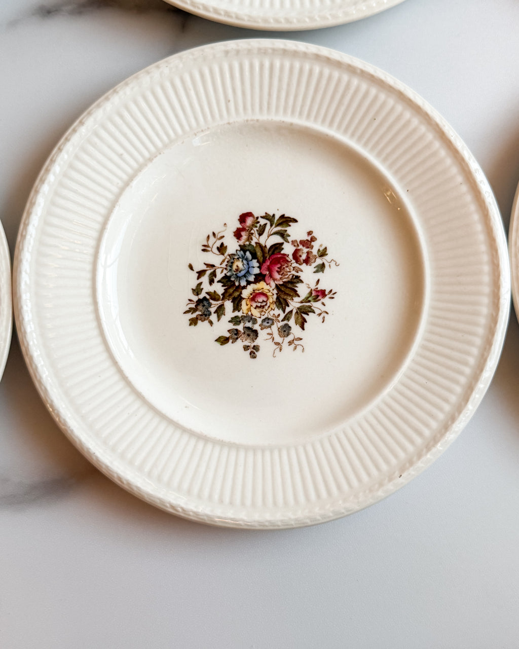 Vintage Wedgwood Conway A.K. 8384 Edme Floral Bread & Butter Plate England Set of 6