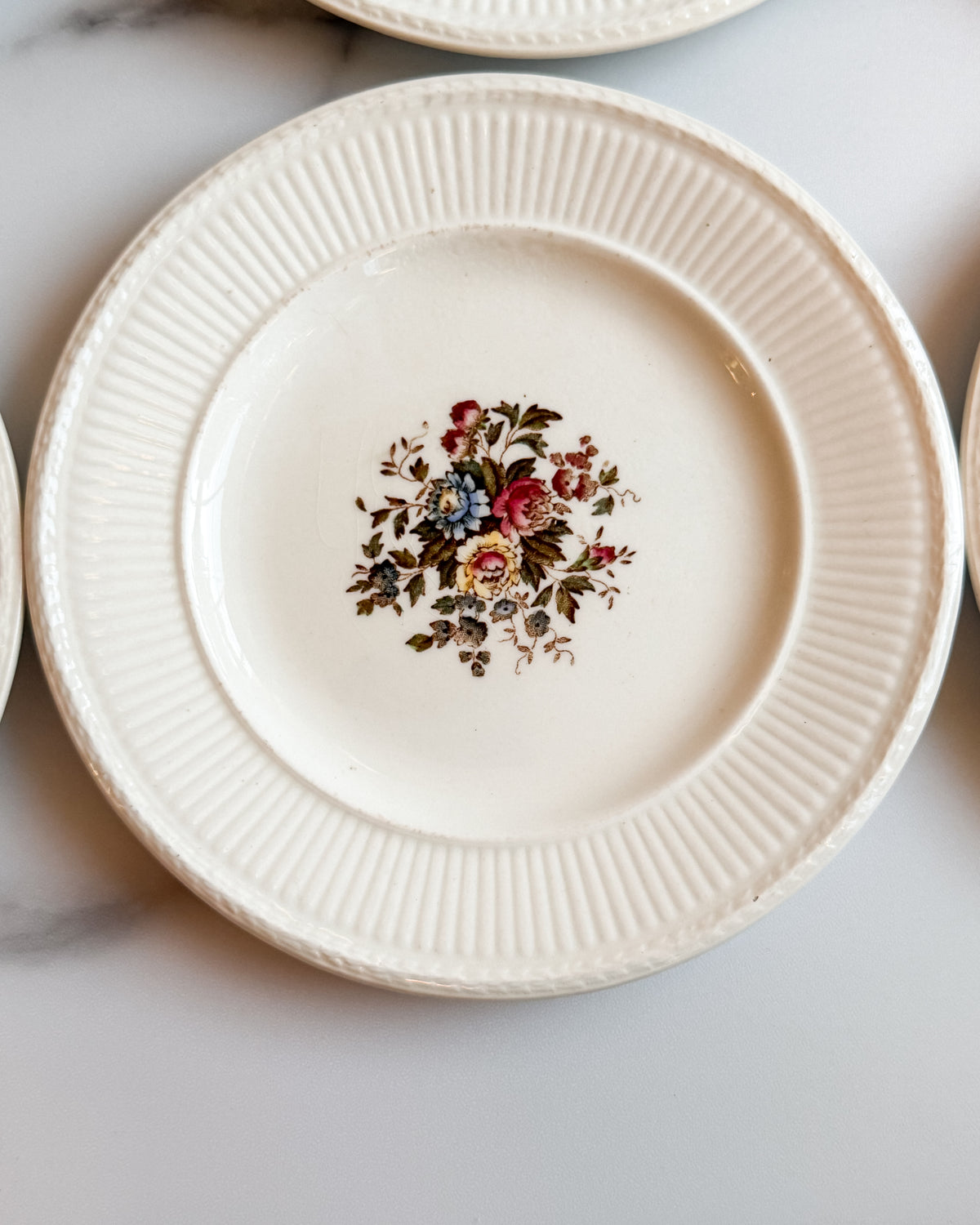Vintage Wedgwood Conway A.K. 8384 Edme Floral Bread & Butter Plate England Set of 6
