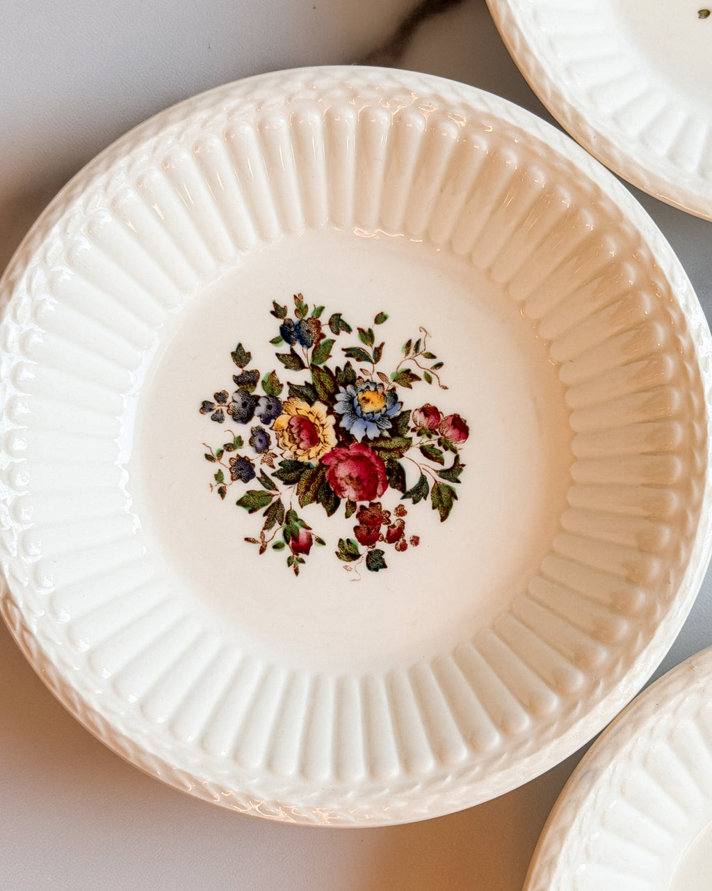 Vintage Wedgwood Edme Conway A.K. 8384 Floral Berry Bowl England set of 4