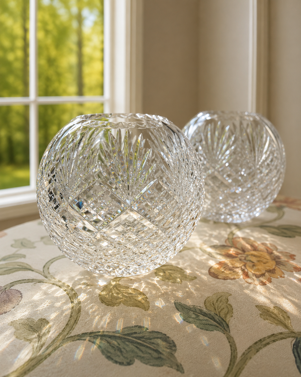 Pair of Lenox Crystal Star Vase