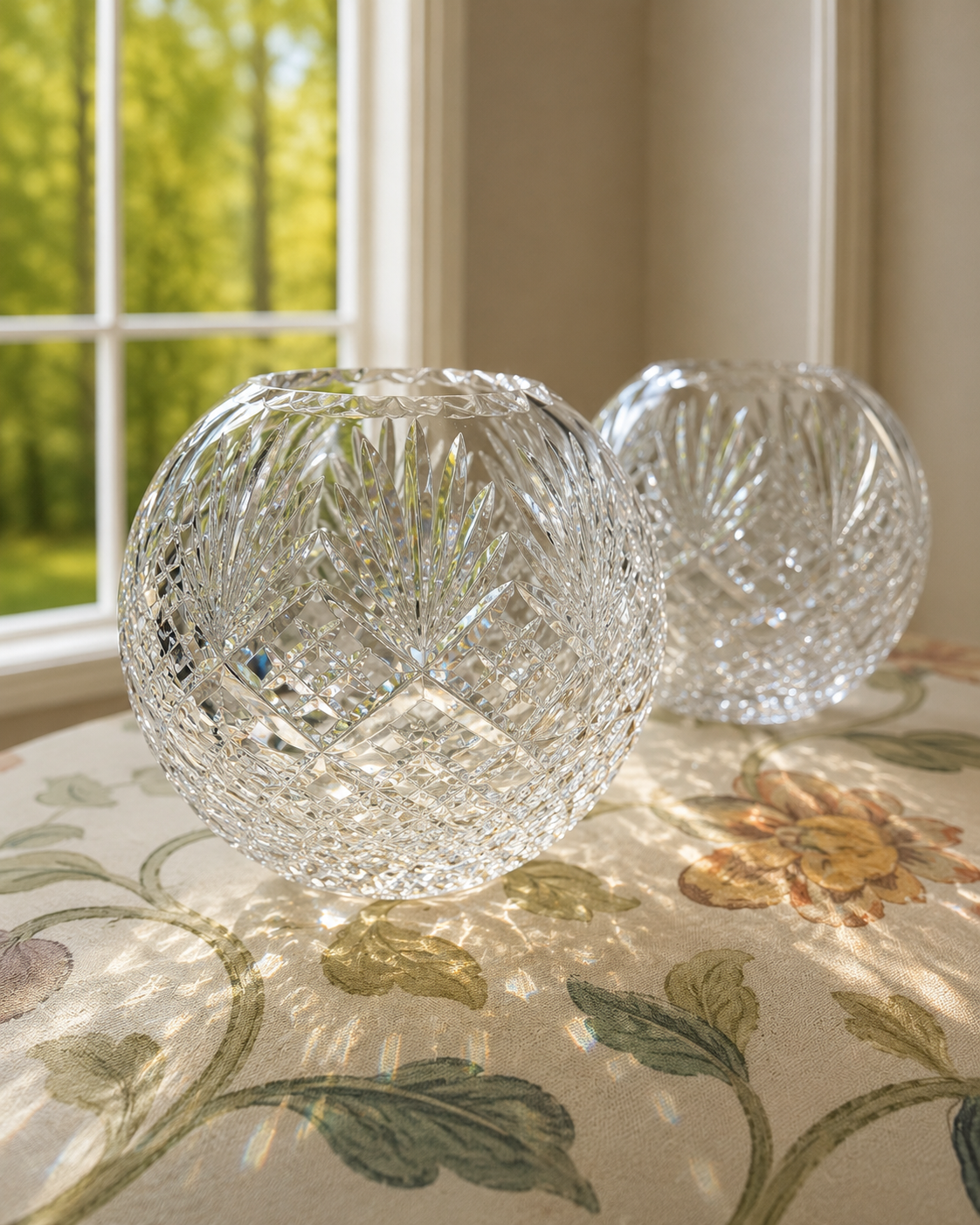 Pair of Lenox Crystal Star Vase