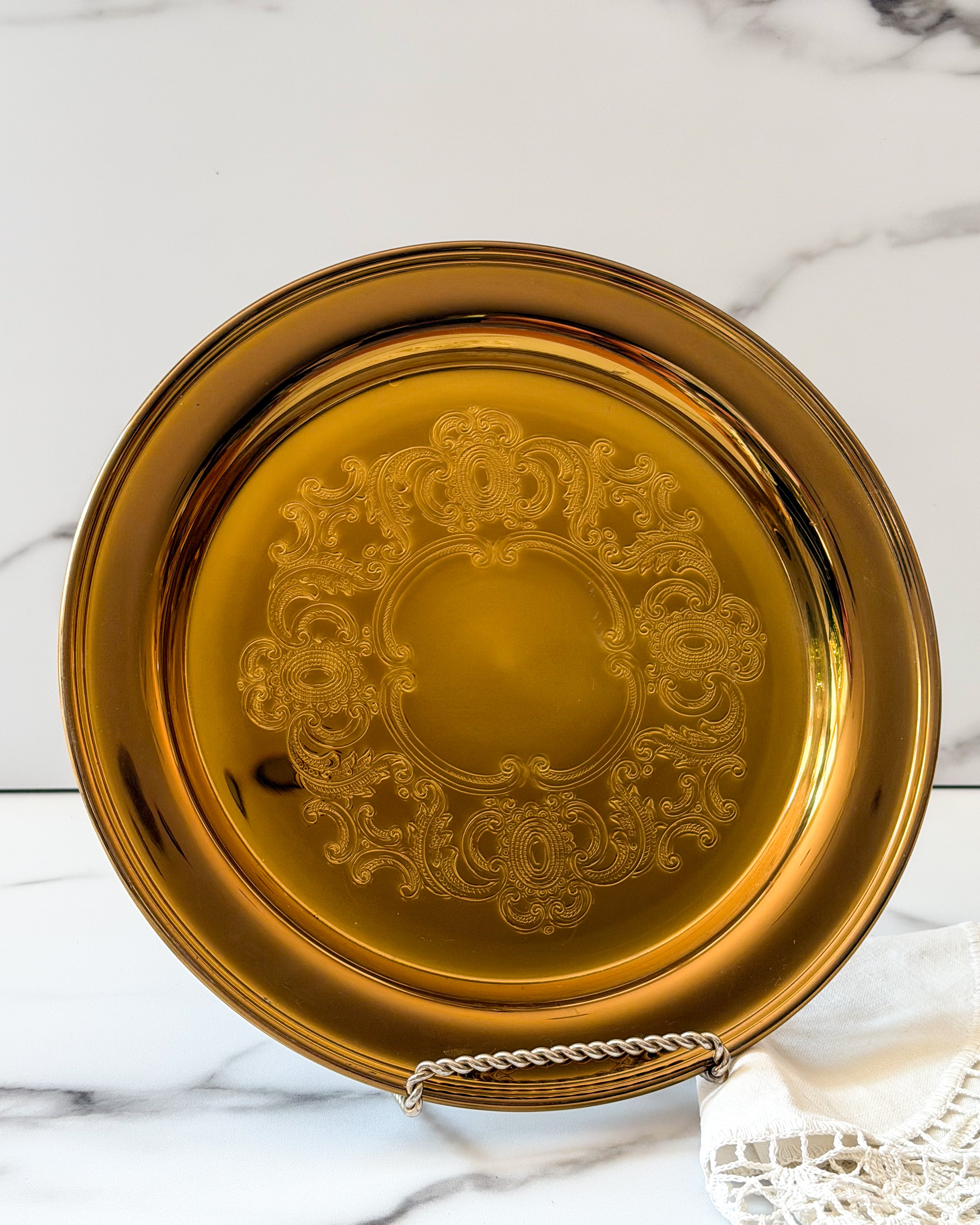 Baldwin Brass Etched Tray