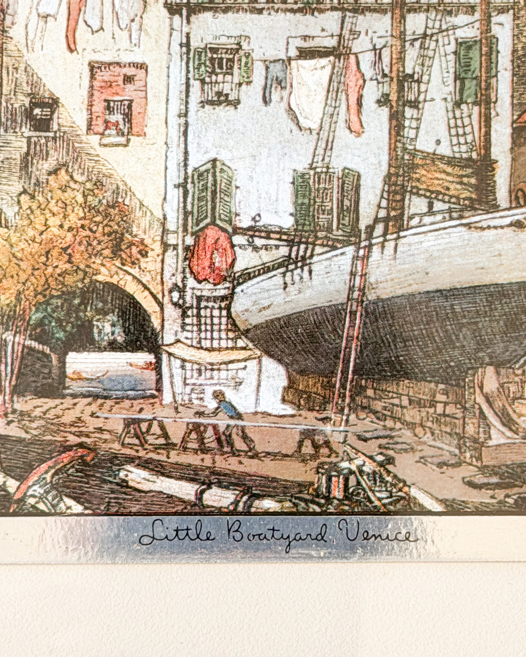 Little Boatyard, Venice Italy, Framed Picture