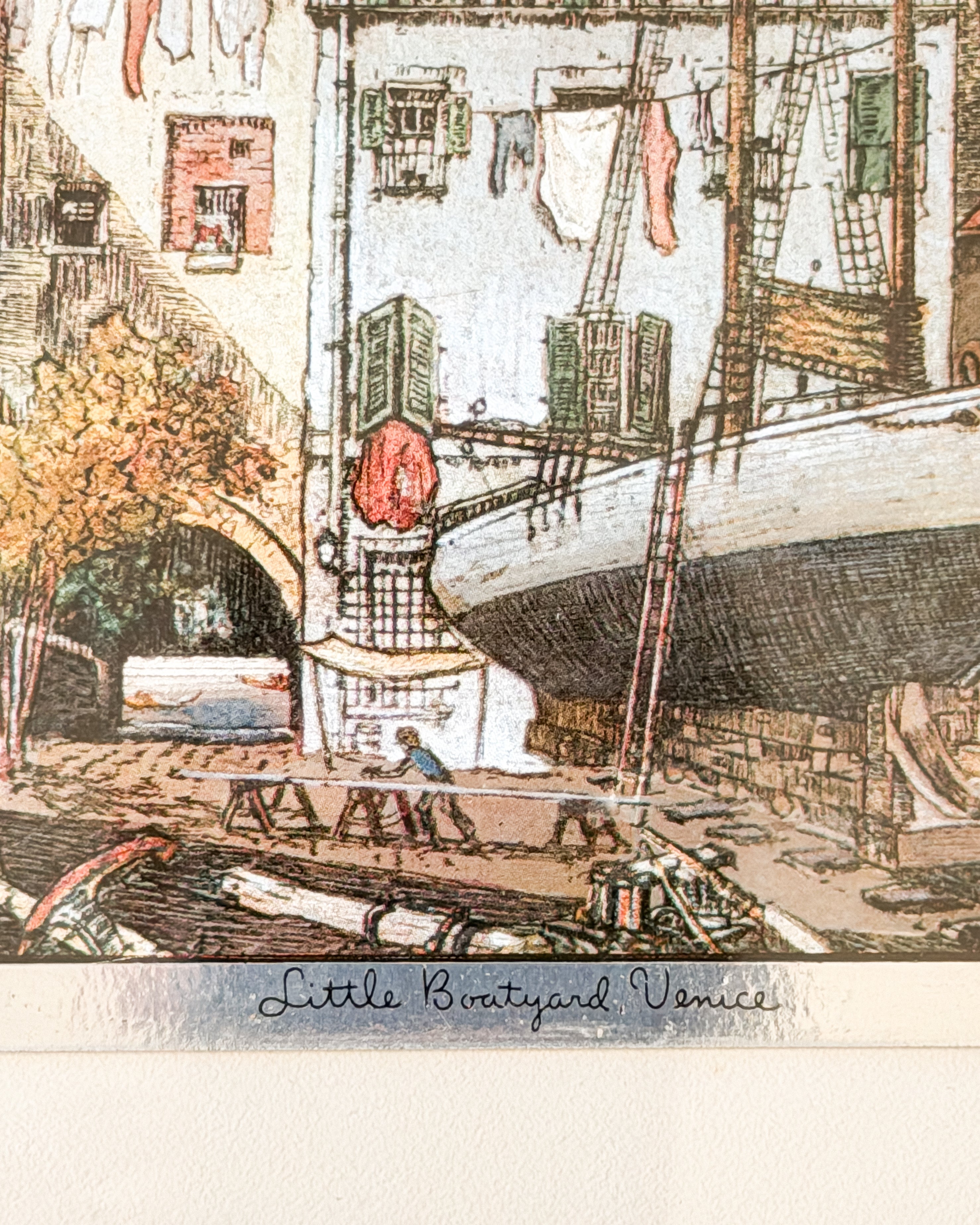 Little Boatyard, Venice Italy, Framed Picture