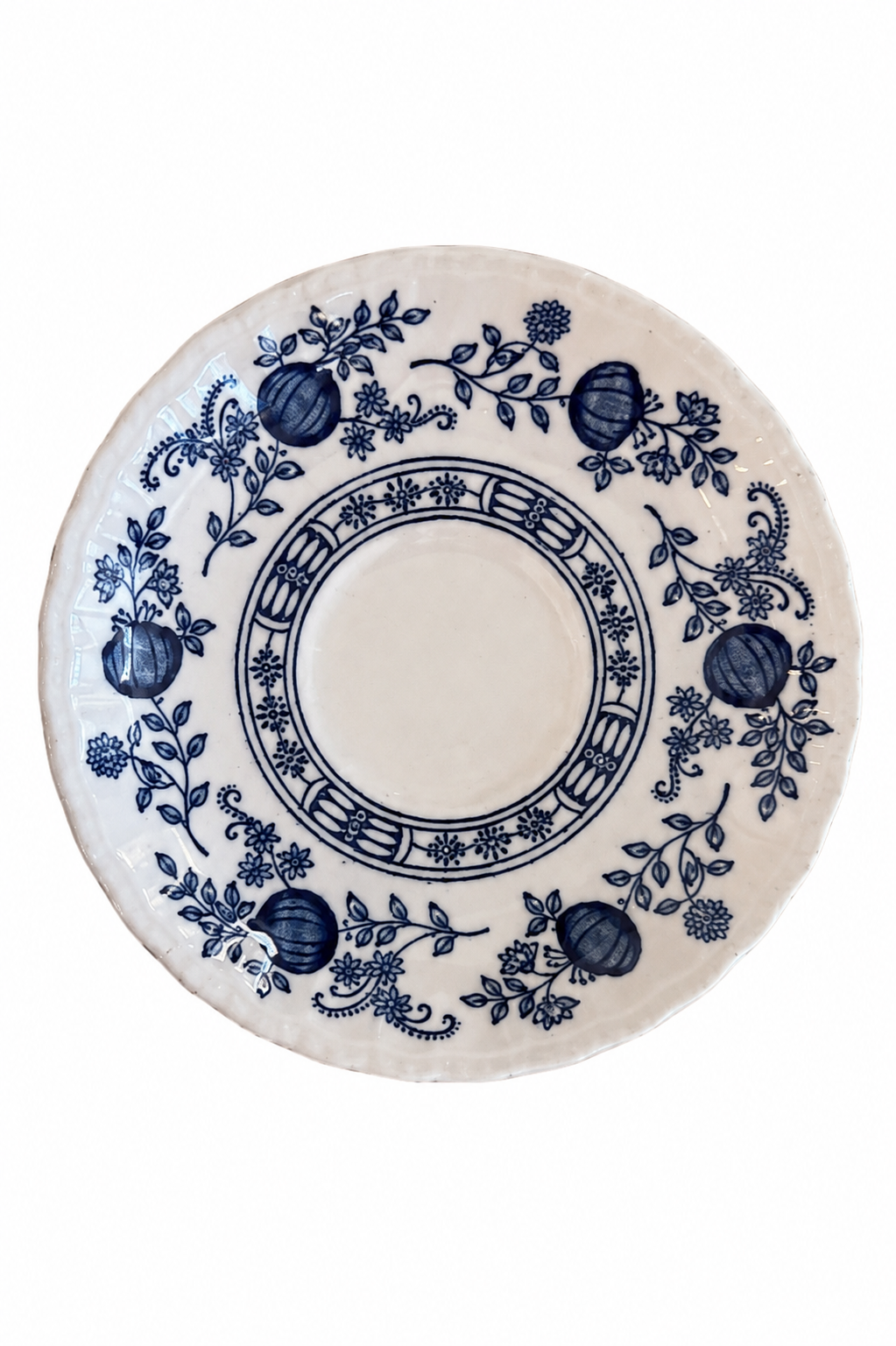Vintage Enoch Wedgwood “Blue Heritage” Saucers Set of 3