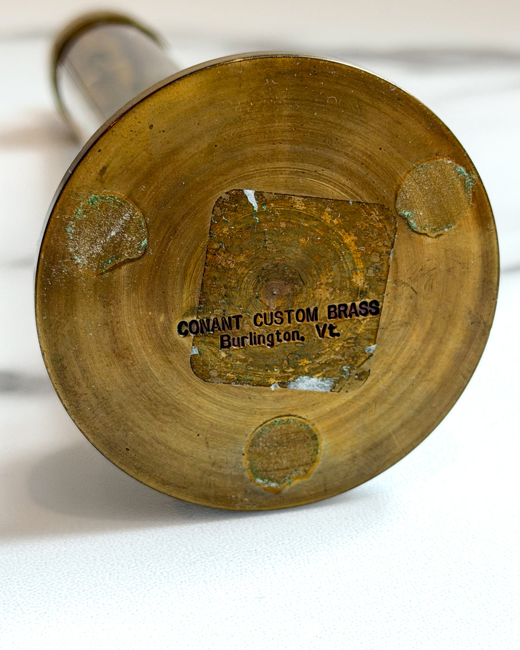Vintage Conant Custom Brass Thermometer Made in Burlington, VT