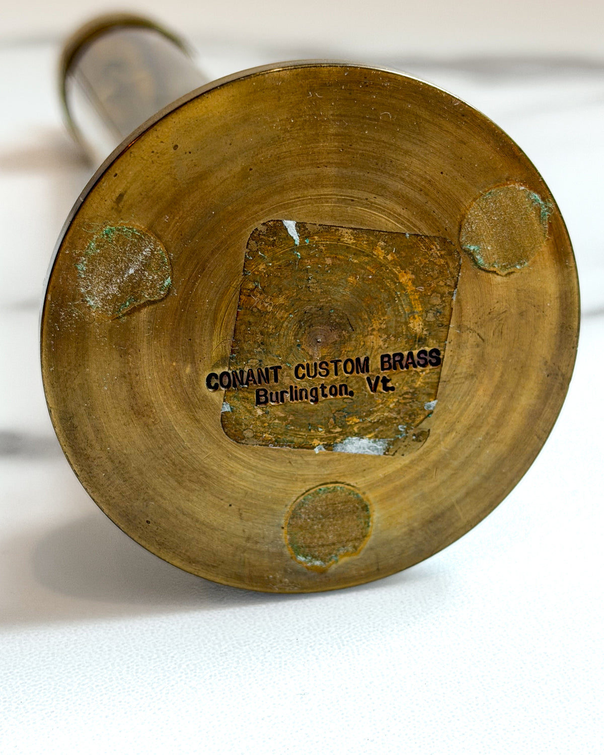 Vintage Conant Custom Brass Thermometer Made in Burlington, VT