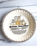 Vintage Royal China Jeannette Quiche Lorraine Recipe Pie Plate USA Ceramic Baking Dish