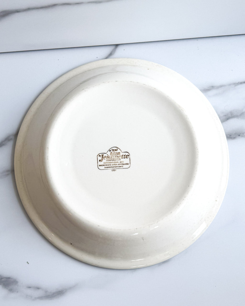 Vintage Royal China Jeannette Quiche Lorraine Recipe Pie Plate USA Ceramic Baking Dish
